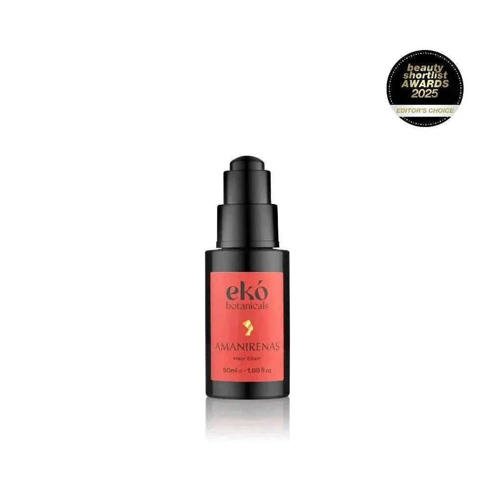 Amanirenas Hair Growth Oil bottle with lemongrass scent and organic ingredients