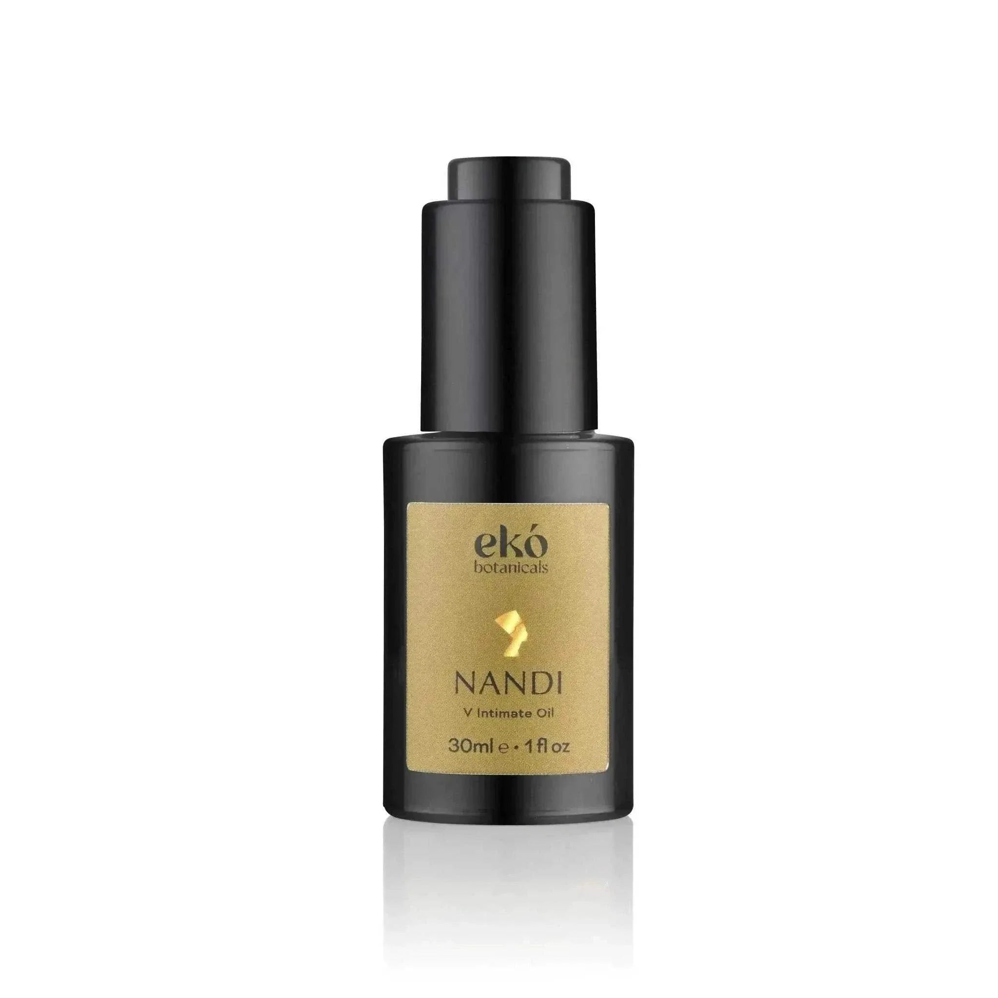 Nandi Vaginal Intimate Oil bottle with natural botanical ingredients